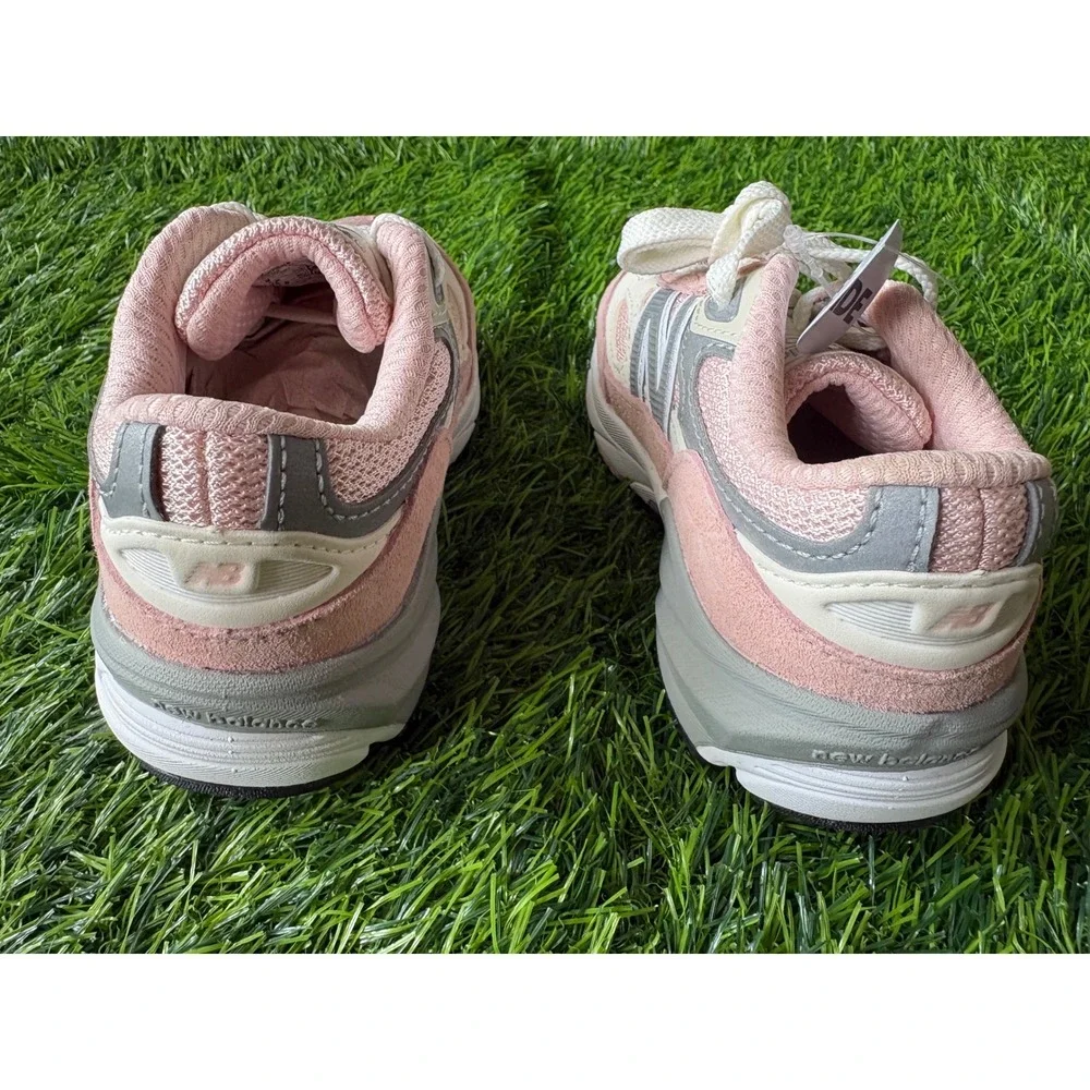 New Balance 990v6 Toddler Pink Grey Suede Mesh Sneakers IC990PK6 Wide Size 8 US
